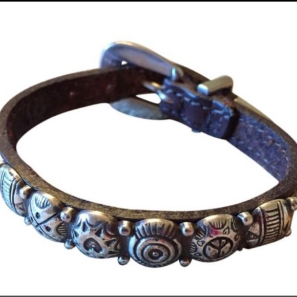 NEW! Brighten Leather Bracelet with Silver Embellishments. “Harmony” Brown. - Picture 1 of 9